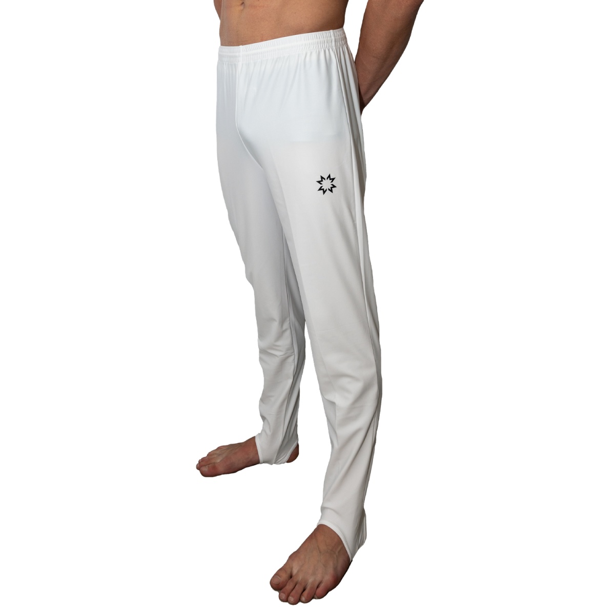 Lang Kunstturnhose weiß