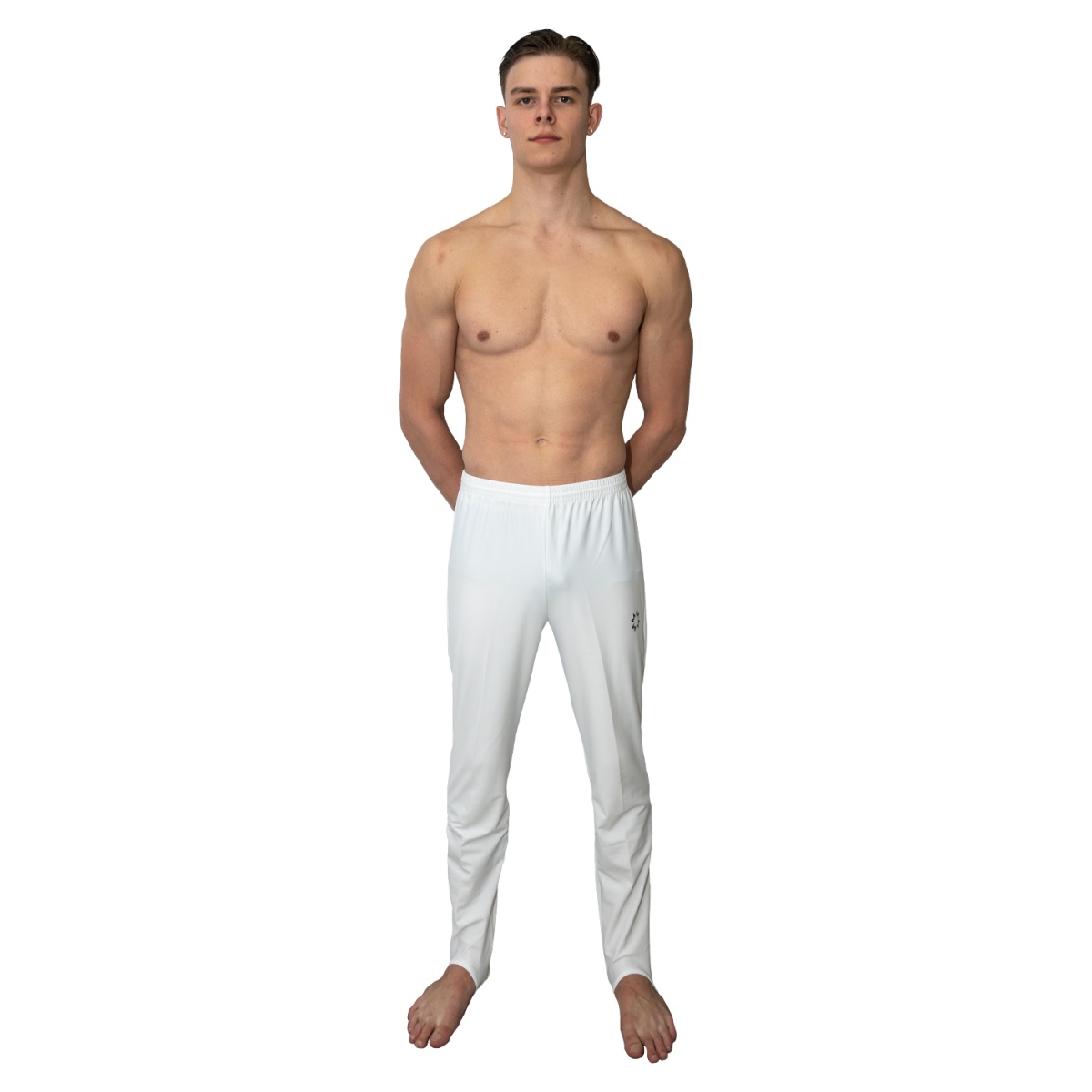 Lang Kunstturnhose weiß