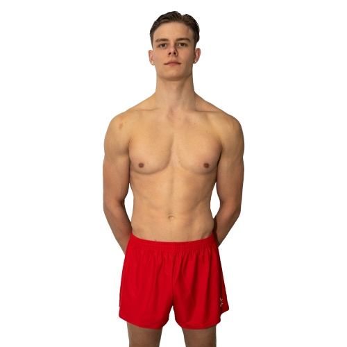 Kunstturnhose Rot