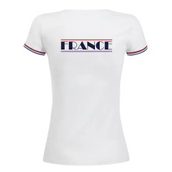 T-shirt France femme blanc
