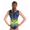 Cavalli Gymnastikanzug Gelb und Blau Ärmellos