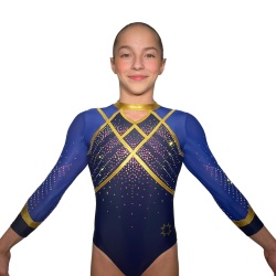 Lenvie Blau Gymnastikanzug
