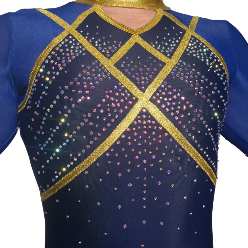 Lenvie Blau Gymnastikanzug