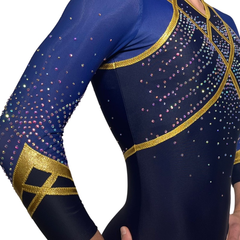 Lenvie Blau Gymnastikanzug