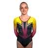 Sophie ML Schwarz & Gelb Rose Gymnastikanzug